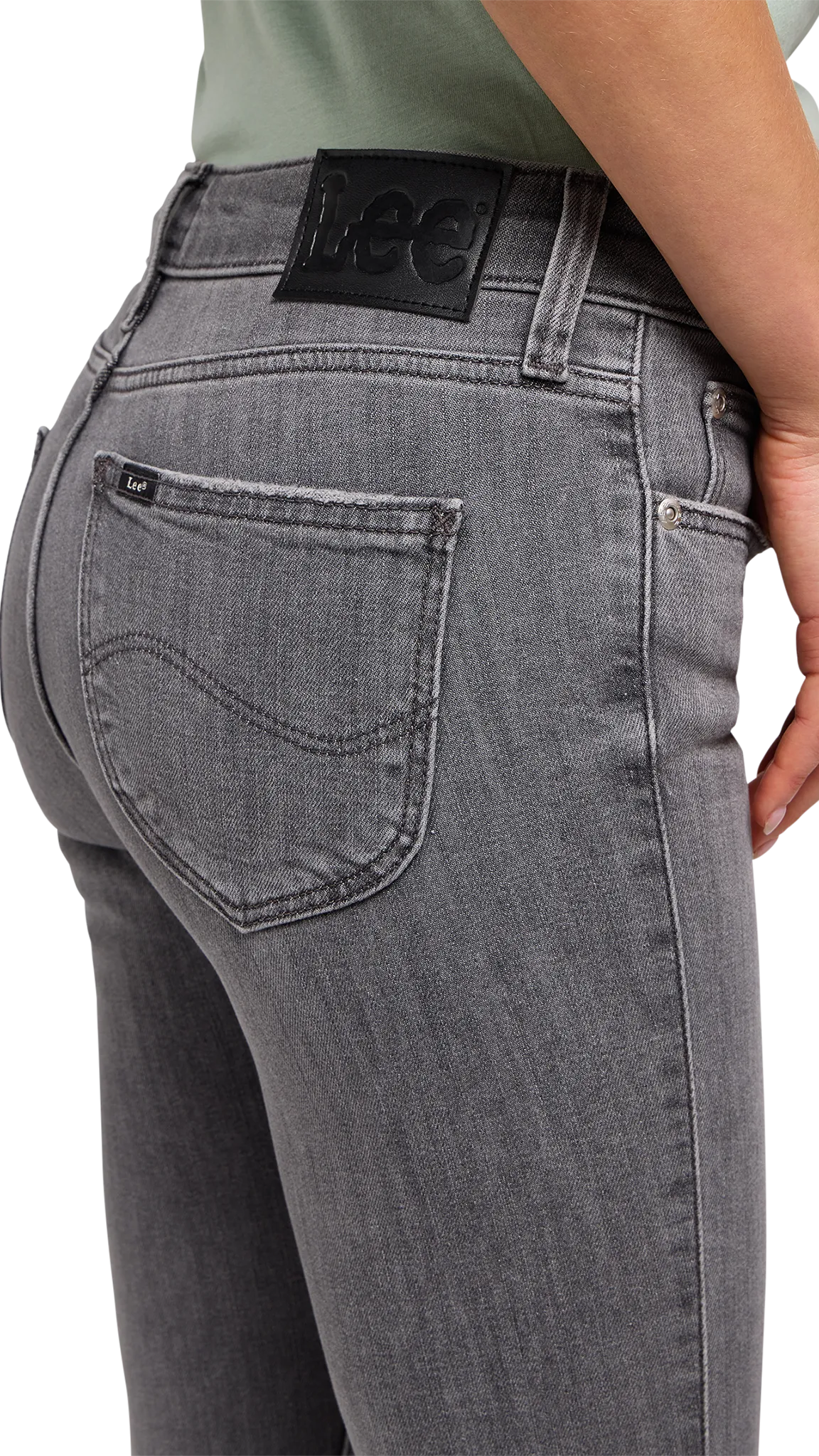 Lee Scarlett Jeans Skinny, Grau "Ash Stone"