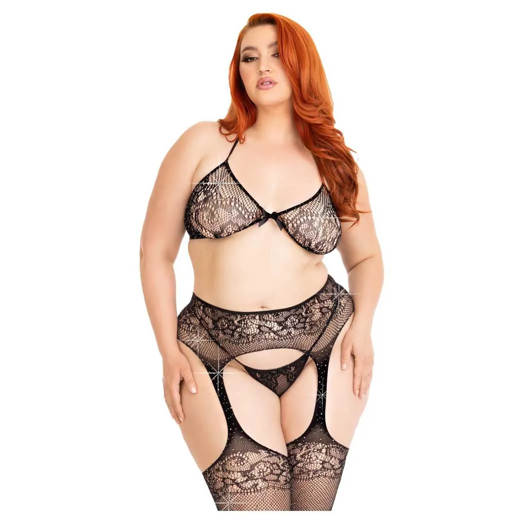 Leg Avenue Opposites Attract Bra and Panty Set