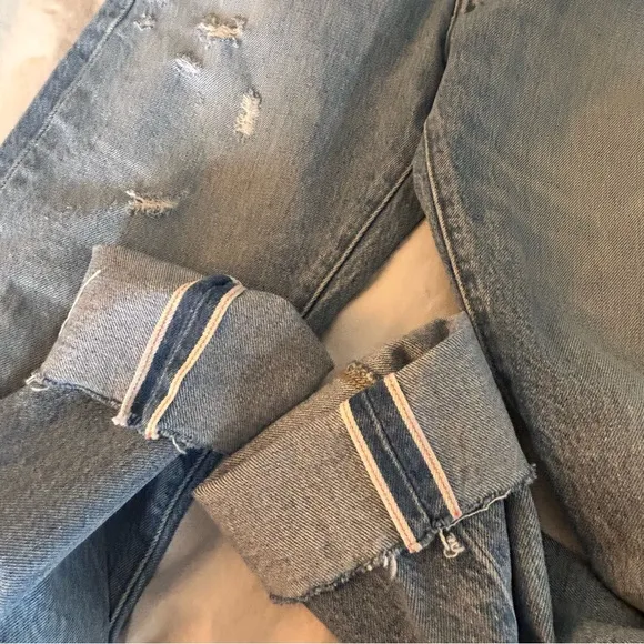 LEVI’S 501 White Oak Cone Denim Womens Selvedge Jeans 26x28 Button Fly Rigid