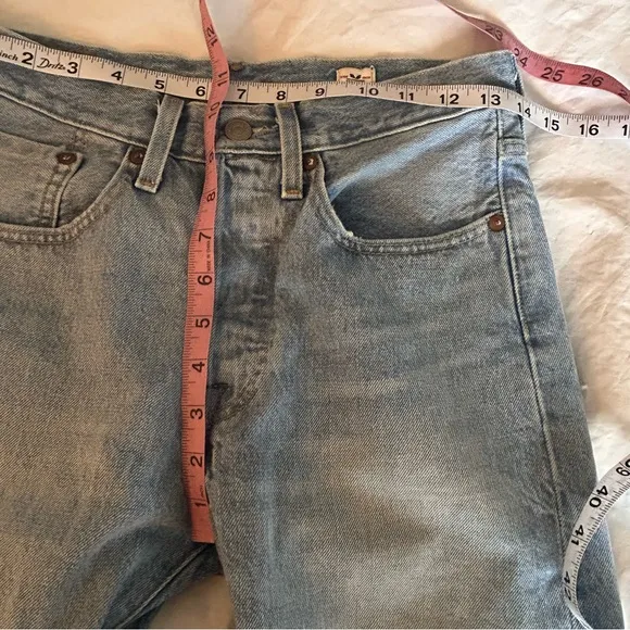 LEVI’S 501 White Oak Cone Denim Womens Selvedge Jeans 26x28 Button Fly Rigid