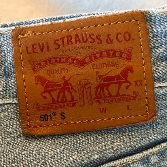LEVI’S 501 White Oak Cone Denim Womens Selvedge Jeans 26x28 Button Fly Rigid