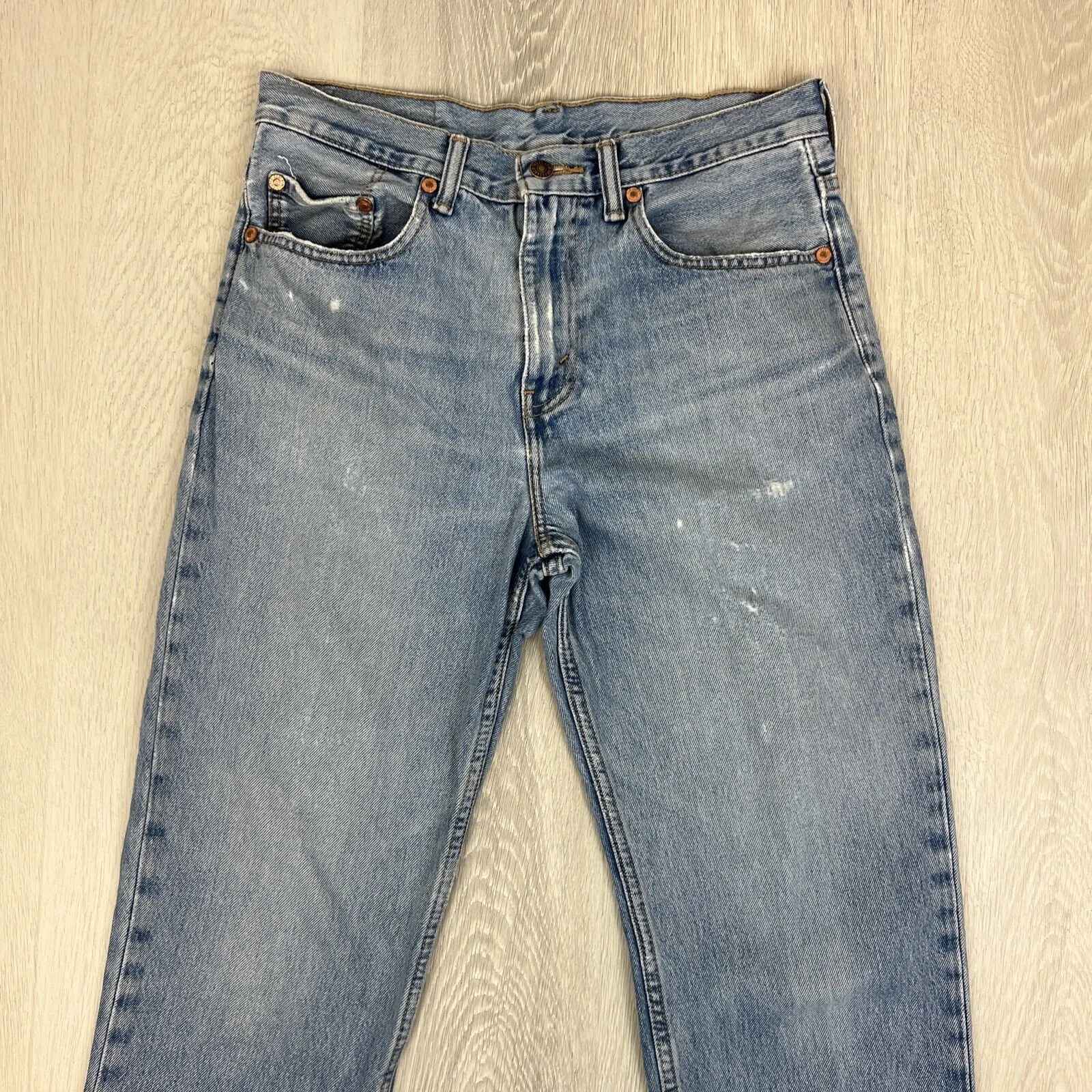 Levis 504 Mens Regular Straight Blue Denim Jeans Size 33