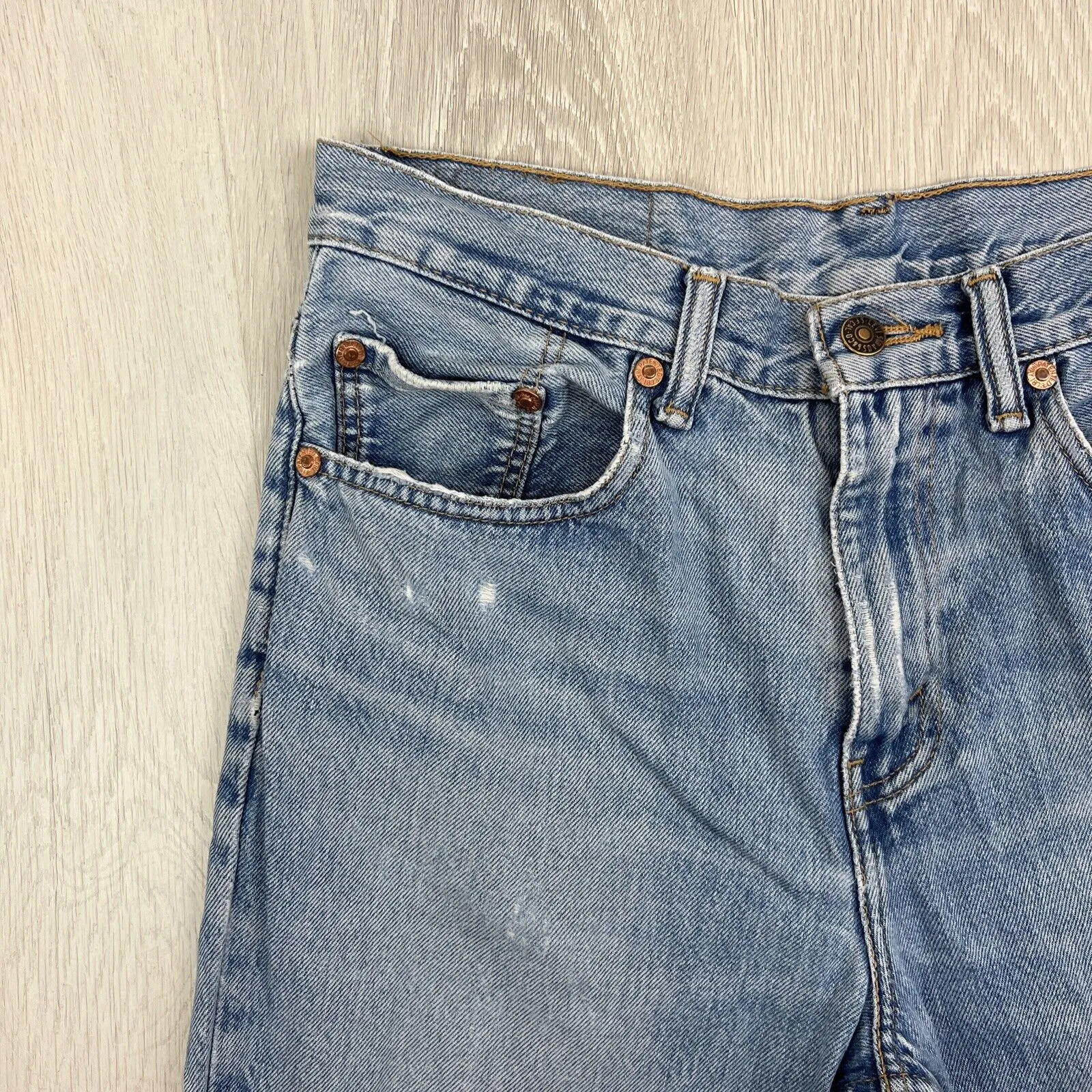 Levis 504 Mens Regular Straight Blue Denim Jeans Size 33