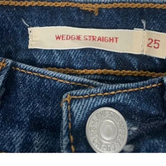 Levis Big E Wedgie Straight Leg Jeans Size 25