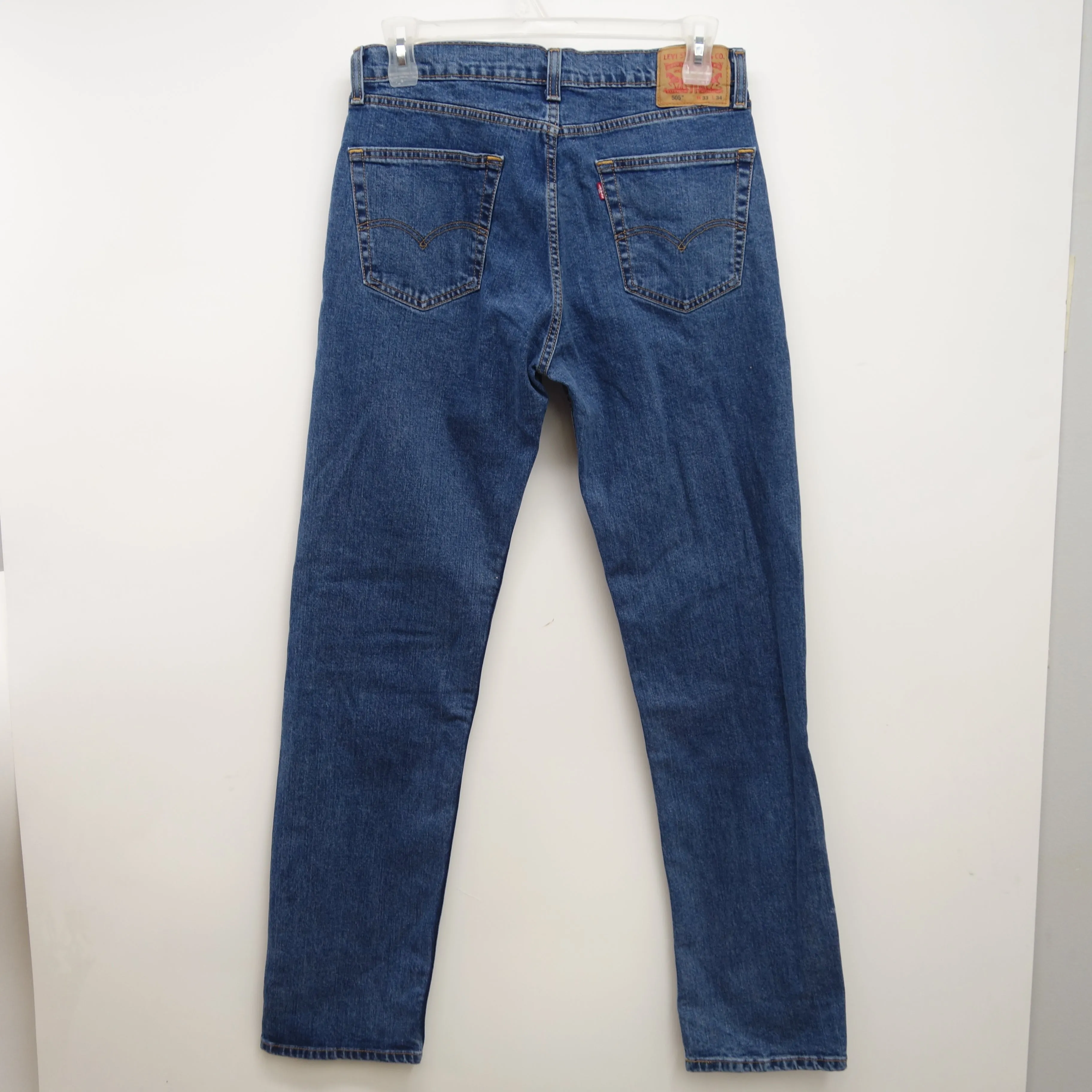 Levi's Mens 505 1765 Regular Fit Straight Leg Medium Denim Jeans 33 x 34