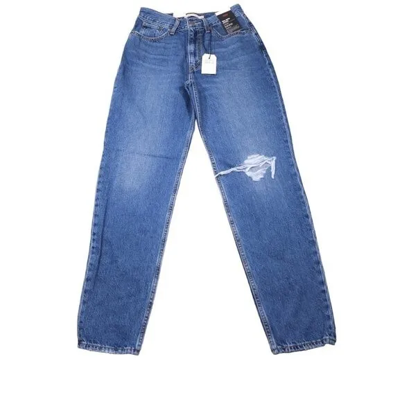 Levi’s Premium 80's Mom Jeans High Rise Tapered Distressed Size 26 x 30 Revolve