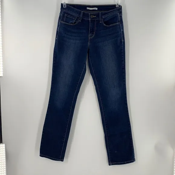 LEVIS STRAIGHT LEG 505 DARK COLOR JEANS SIZE 4