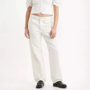 Levi's Women's Dad Utility Ivory Premium Mid Rise Straight Leg Jeans Size 28