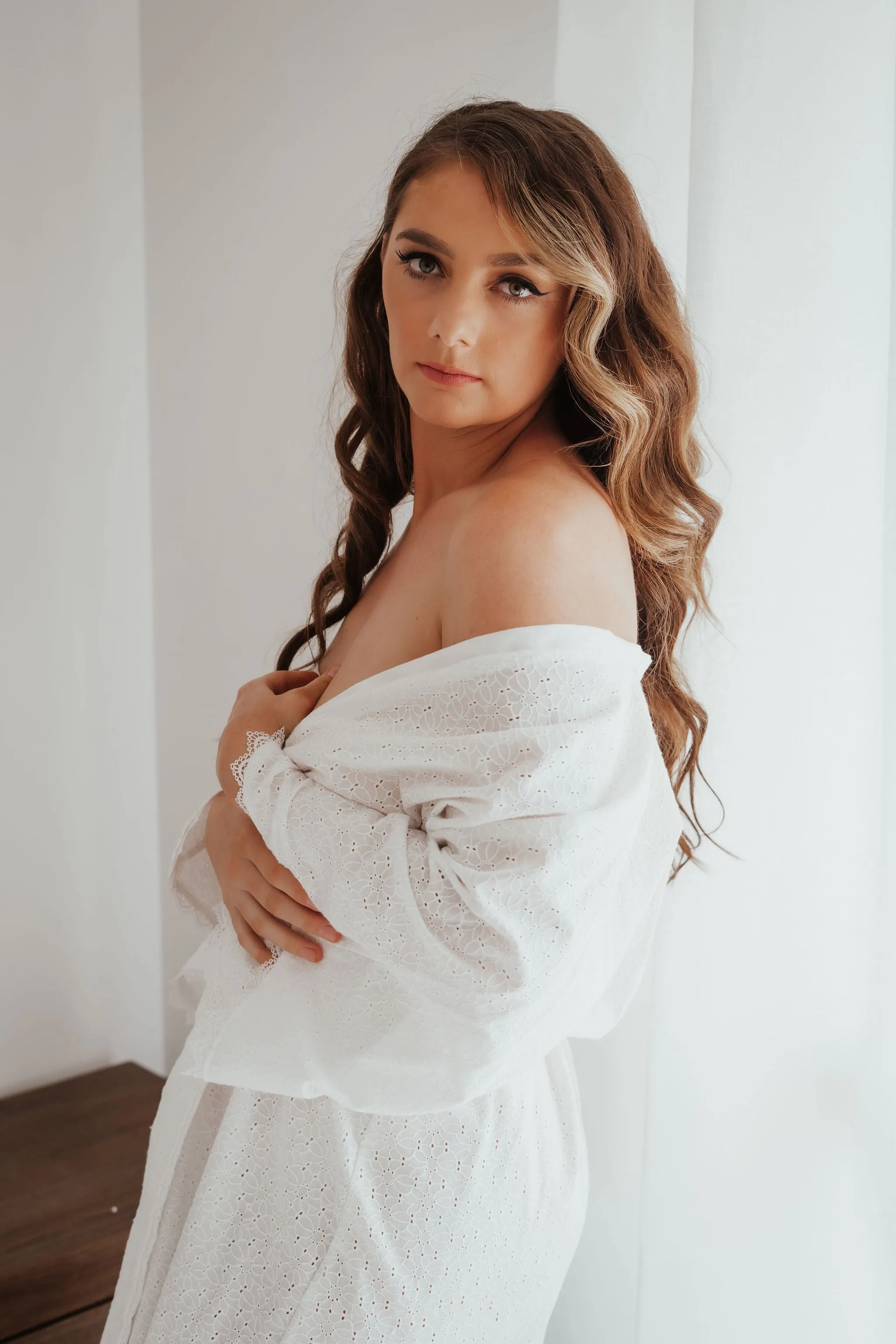 Lila Full Length Cotton Robe
