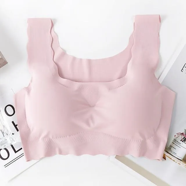 Lingerie Push Up Bralette Wave Edge Vest Running | Padded Sleeping Brassiere