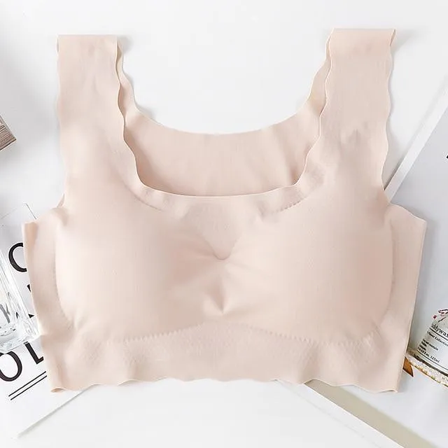 Lingerie Push Up Bralette Wave Edge Vest Running | Padded Sleeping Brassiere