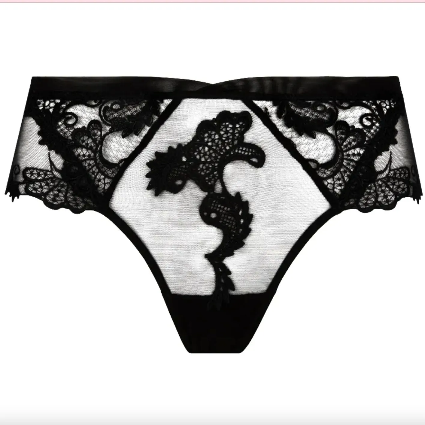 Lise Charmel Dressing Floral Boyshort in Noir ACC0488