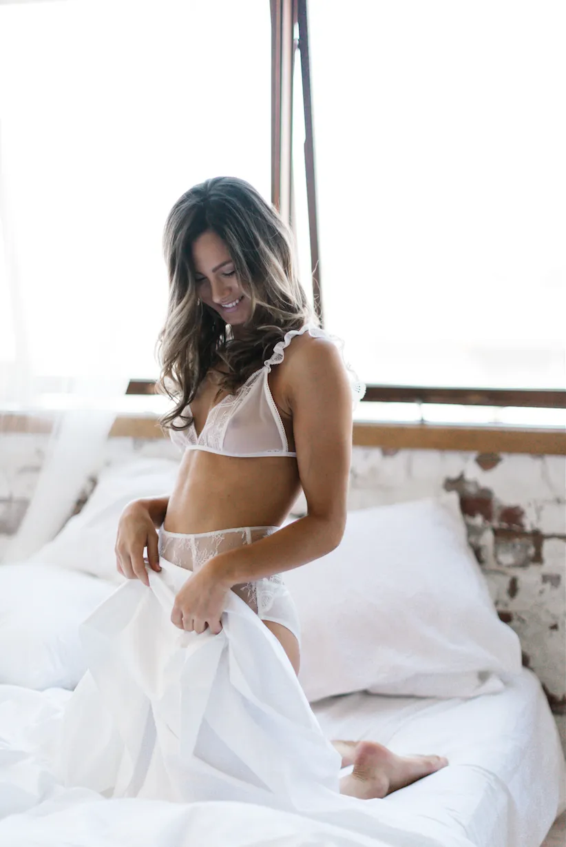 Lissome Frill Bralette in Natural