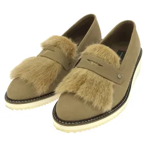 Loafers Loafers Embossed Leather Beige