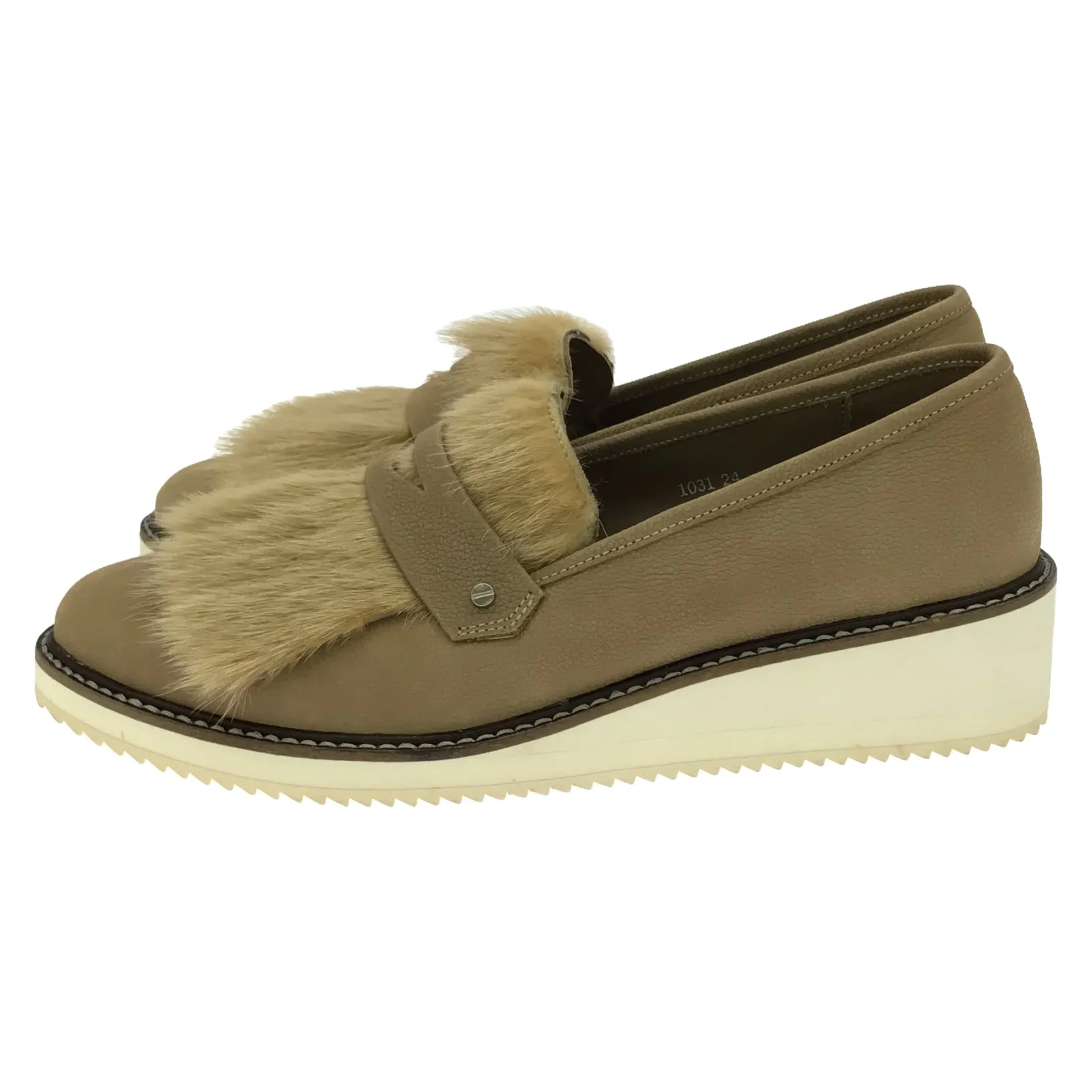 Loafers Loafers Embossed Leather Beige