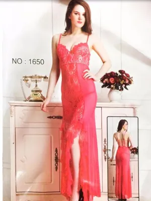 Long Net Nighty Sleeveless For Women - CPG-1650
