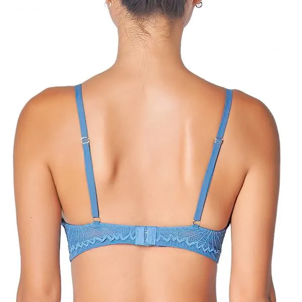 Love Hangover Wireless Bralette - Denim Blue -