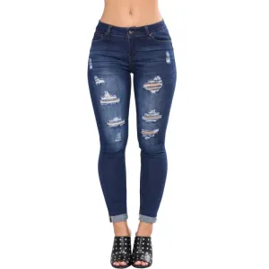 Low Rise Ripped Curvy Jeans