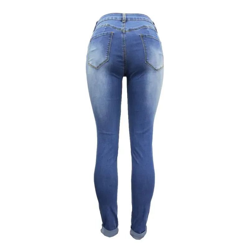 Low Rise Ripped Curvy Jeans