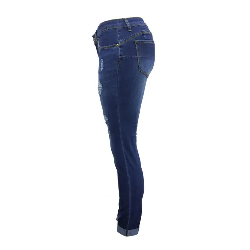 Low Rise Ripped Curvy Jeans