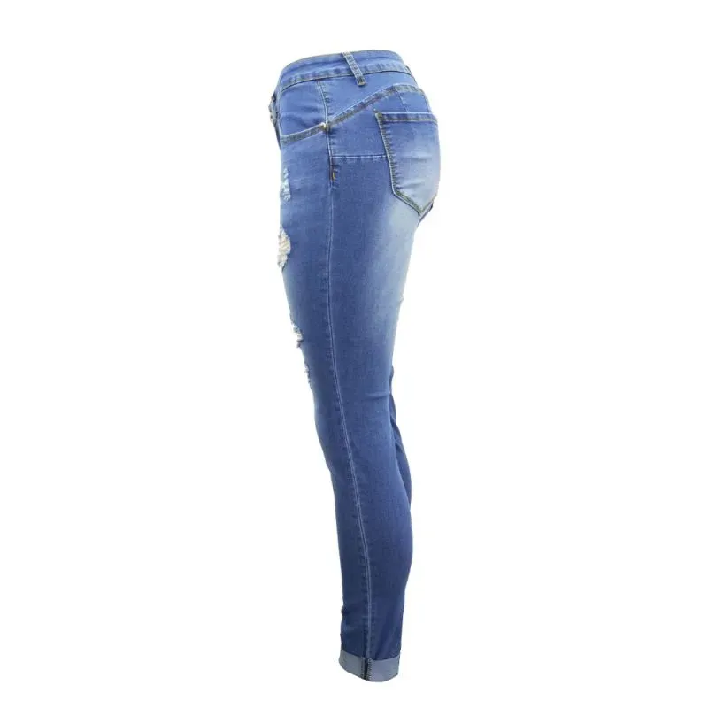 Low Rise Ripped Curvy Jeans