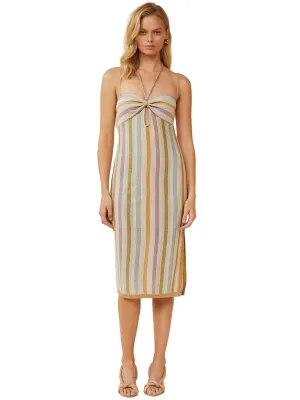 Luella Keyhole Front Midi Dress