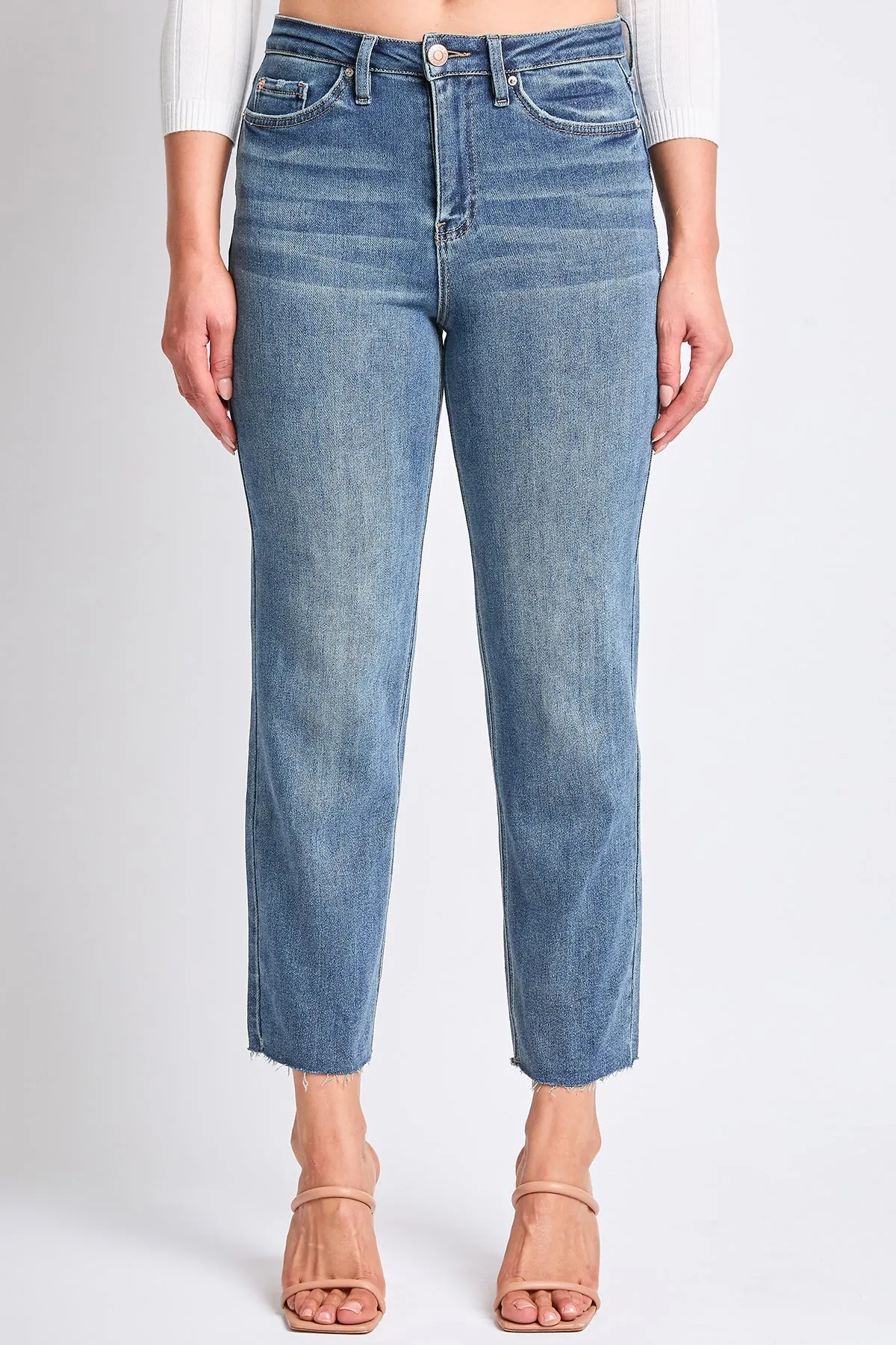 Luxe Cropped Straight Leg Jeans