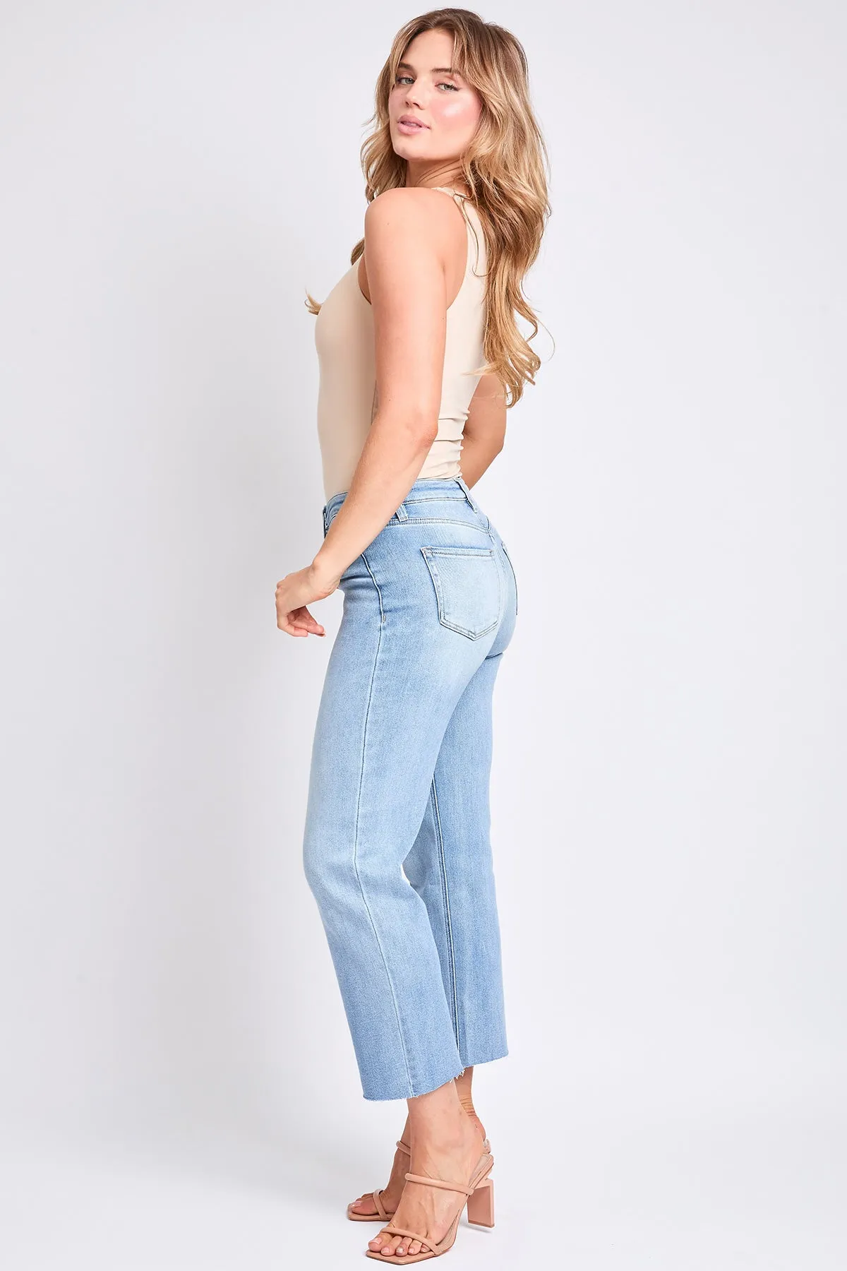 Luxe Cropped Straight Leg Jeans