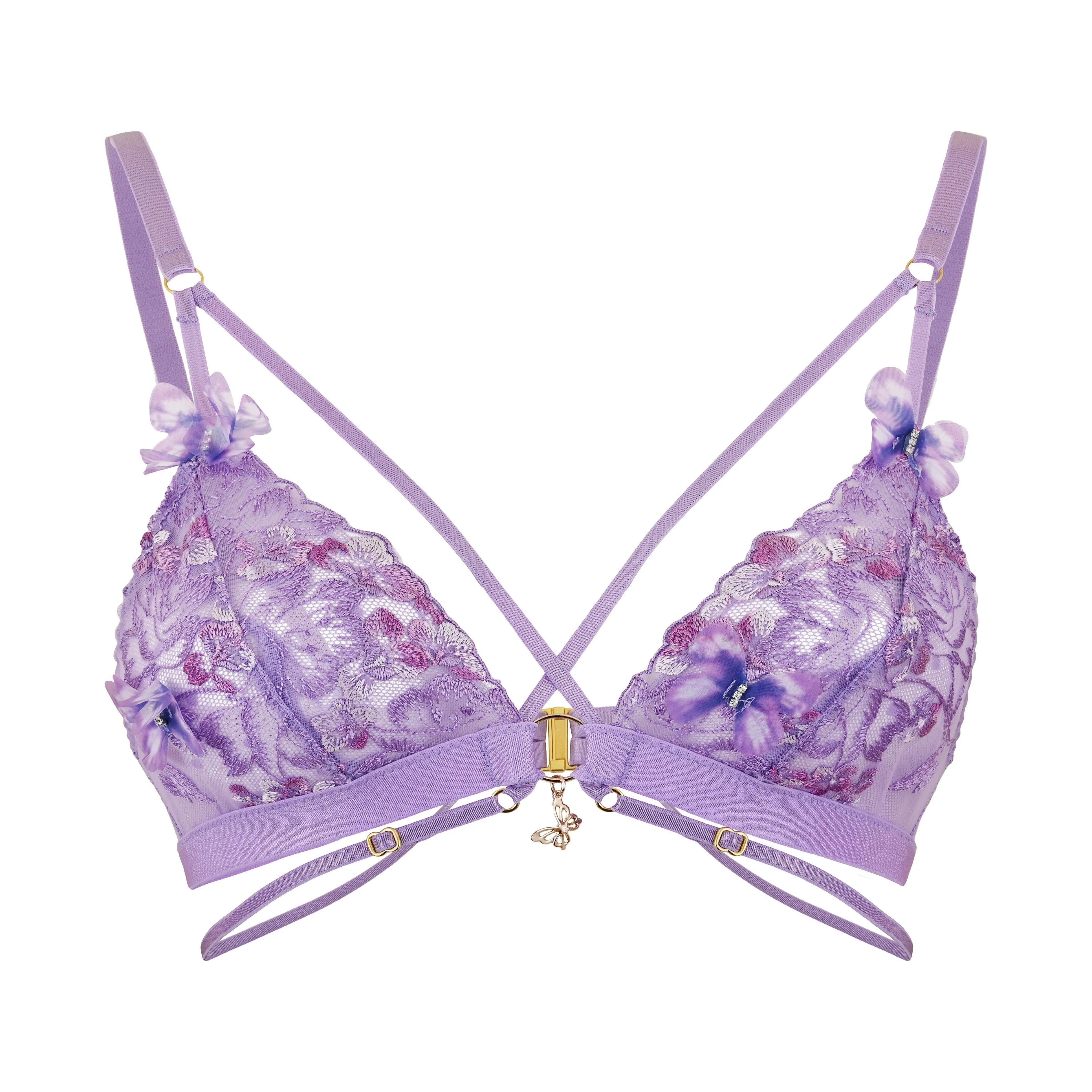 Madame X strappy bralette in Lilac