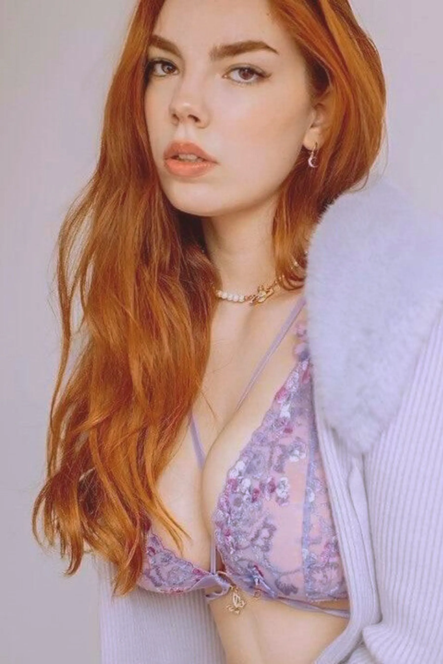 Madame X strappy bralette in Lilac