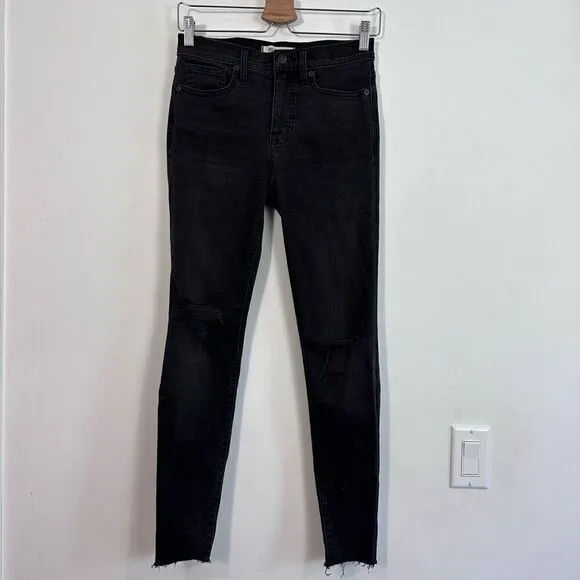 Madewell 9&quot; Mid-Rise Skinny Jeans in Black Sea