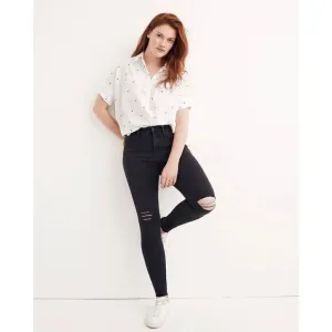 Madewell 9&quot; Mid-Rise Skinny Jeans in Black Sea