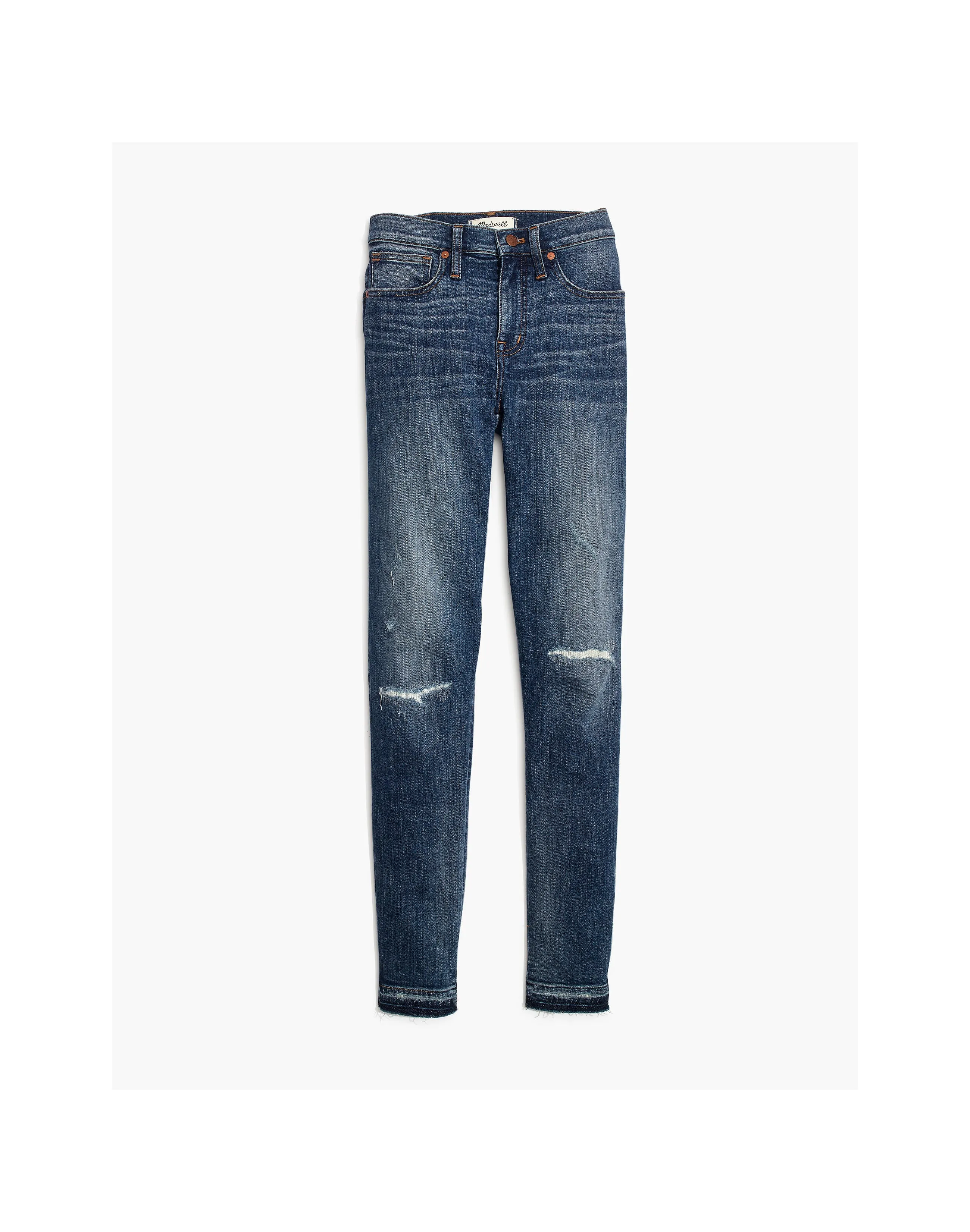 Madewell 9" Mid-Rise Rip and Repair Denim Skinny Jeans