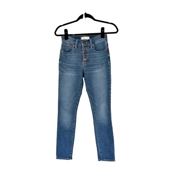 Madewell Button Front Crop Jeans