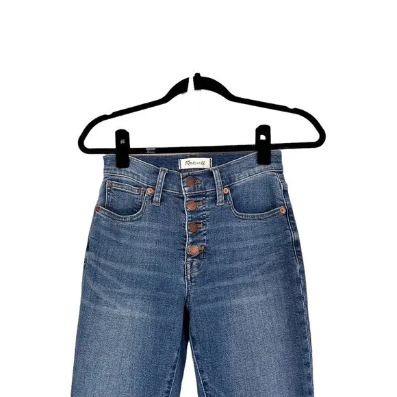 Madewell Button Front Crop Jeans