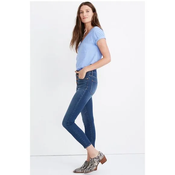 Madewell Button Front Crop Jeans