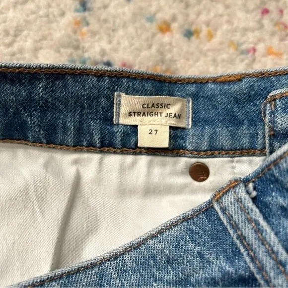 Madewell Classic Straight Jeans in Nearwood Wash sz 27