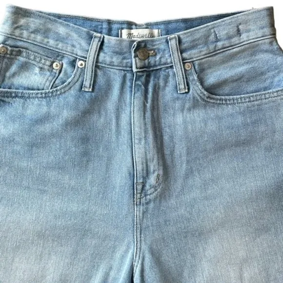 MADEWELL High Rise 'The MomJean' in Gilford Wash: Ripped Edition - Size 28