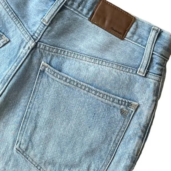 MADEWELL High Rise 'The MomJean' in Gilford Wash: Ripped Edition - Size 28