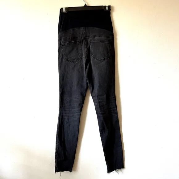 Madewell Maternity Over-the-Belly Skinny Jeans black sea size 25 DR