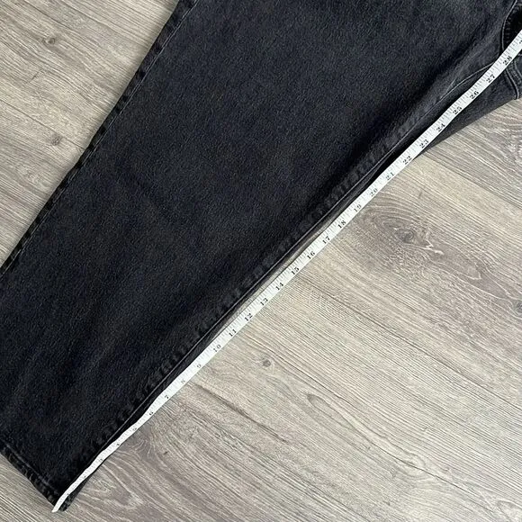 MADEWELL Mid Rise Perfect Vintage Straight Leg Jeans Plus Size 20W Rosella Black