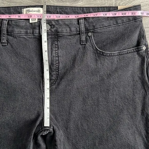 MADEWELL Mid Rise Perfect Vintage Straight Leg Jeans Plus Size 20W Rosella Black
