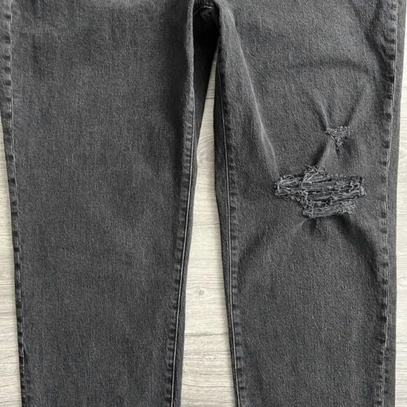 MADEWELL Mid Rise Perfect Vintage Straight Leg Jeans Plus Size 20W Rosella Black