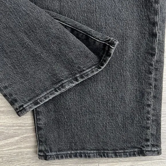 MADEWELL Mid Rise Perfect Vintage Straight Leg Jeans Plus Size 20W Rosella Black