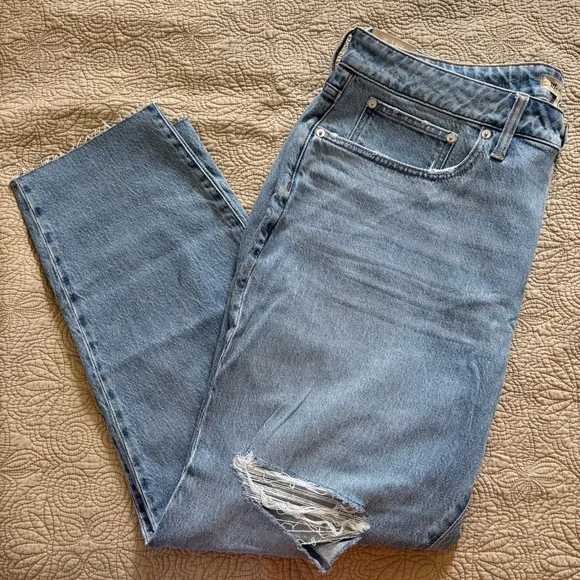 Madewell NWT Curvy Perfect Vintage Ripped High Rise Denim Jeans Women’s Plus 18W