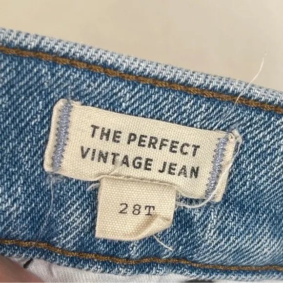 Madewell The Tall Perfect Vintage Jean Coney Wash: Destroyed Edition Size 28T