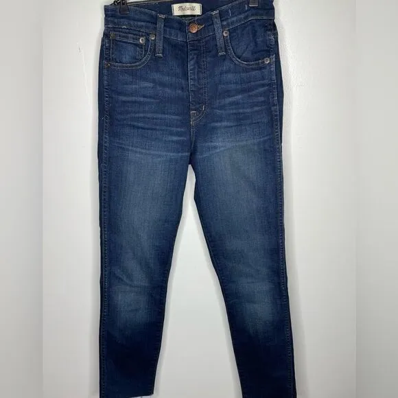 Madewell 10&quot; High-Rise Skinny Jeans in Hayes Wash