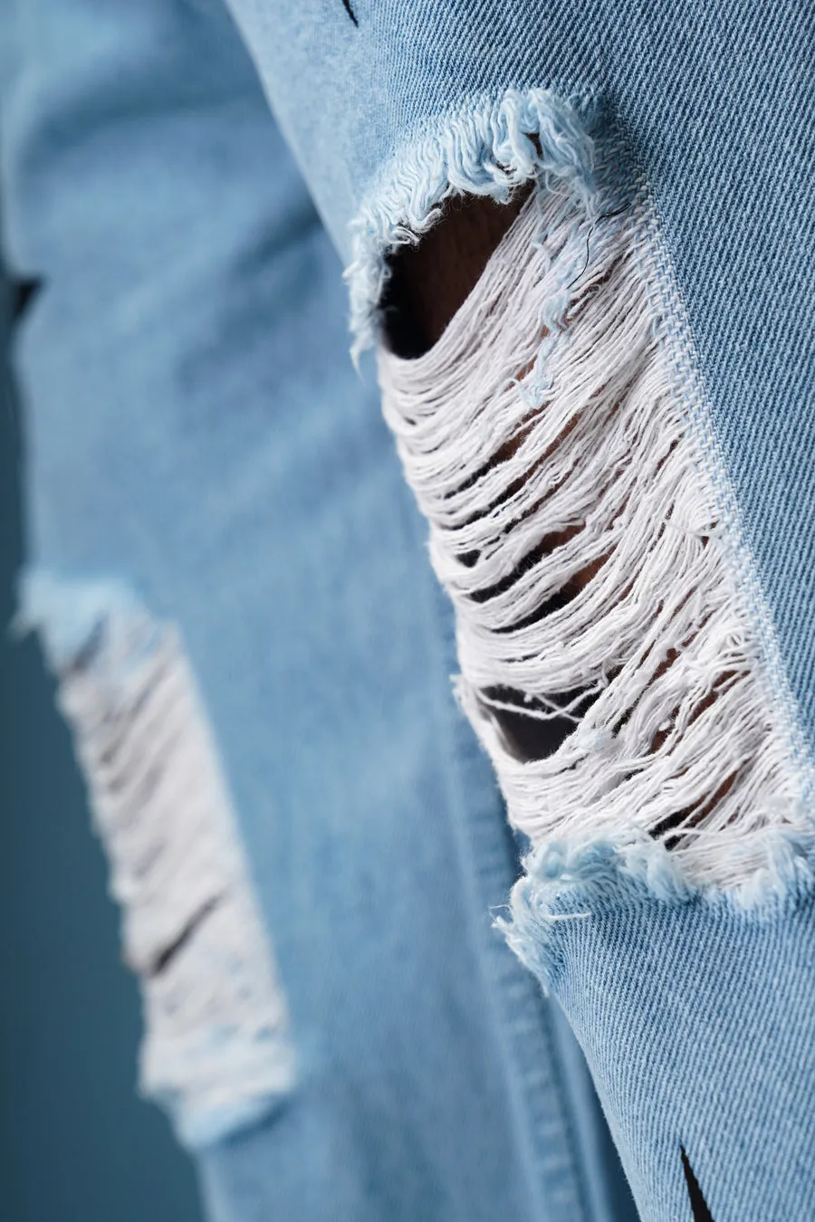 MADZEE STREET START RIPPED DENIM JEANS