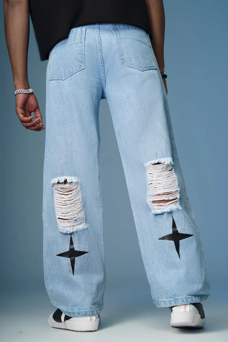 MADZEE STREET START RIPPED DENIM JEANS