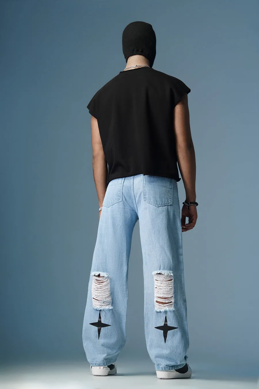 MADZEE STREET START RIPPED DENIM JEANS